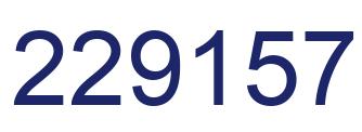 Number 229157 blue image