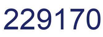Number 229170 blue image