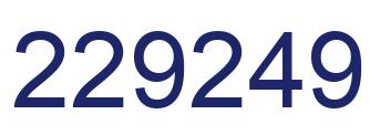 Number 229249 blue image