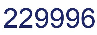 Number 229996 blue image