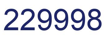 Number 229998 blue image