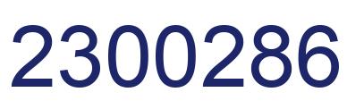 Number 2300286 blue image