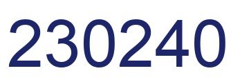 Number 230240 blue image