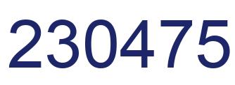 Número 230475 imagen azul