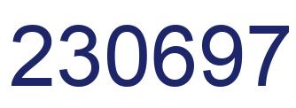 Number 230697 blue image