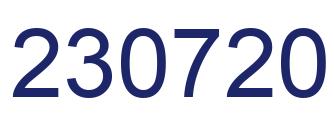 Number 230720 blue image