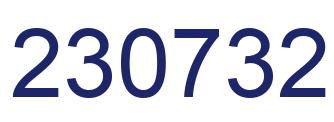 Number 230732 blue image