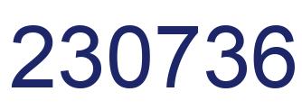 Number 230736 blue image