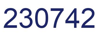 Number 230742 blue image