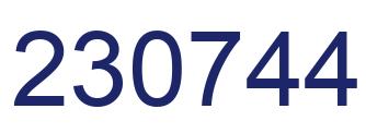 Number 230744 blue image
