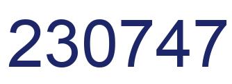 Number 230747 blue image