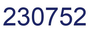 Number 230752 blue image