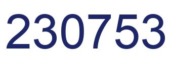 Number 230753 blue image