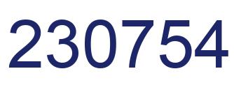 Number 230754 blue image