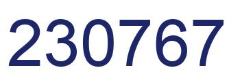 Number 230767 blue image