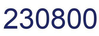 Número 230800 imagen azul