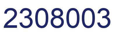 Número 2308003 imagen azul