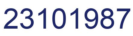 Número 23101987 imagen azul