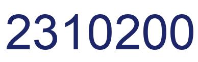 Number 2310200 blue image