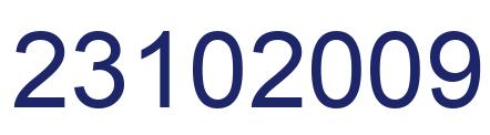 Number 23102009 blue image