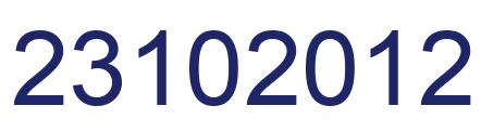 Number 23102012 blue image