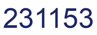 Number 231153 blue image