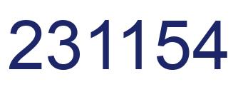Number 231154 blue image