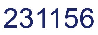 Number 231156 blue image