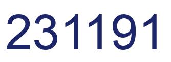 Number 231191 blue image