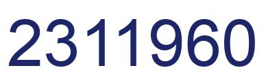 Number 2311960 blue image