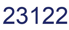 Number 23122 blue image