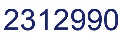 Number 2312990 blue image