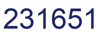 Number 231651 blue image