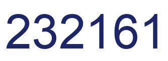 Number 232161 blue image