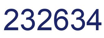 Number 232634 blue image