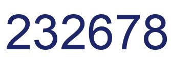 Number 232678 blue image