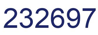 Number 232697 blue image