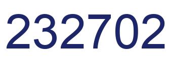 Number 232702 blue image
