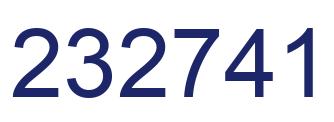 Number 232741 blue image