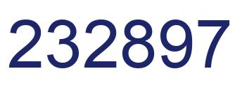 Number 232897 blue image