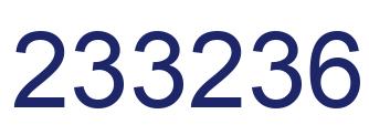 Number 233236 blue image