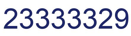 Number 23333329 blue image