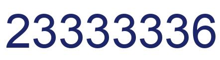 Number 23333336 blue image