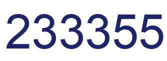 Número 233355 imagen azul