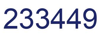 Number 233449 blue image