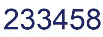 Number 233458 blue image