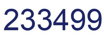 Number 233499 blue image