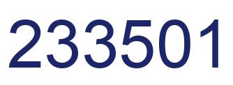 Number 233501 blue image