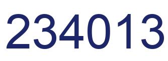 Número 234013 imagen azul