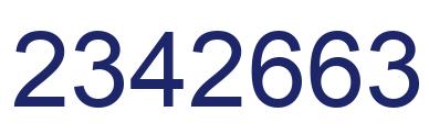 Number 2342663 blue image